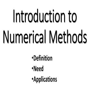 Introduction to Numerical Methods 21 Introduction to numerical methods