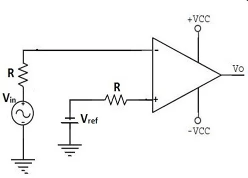 Comparator Using Op-Amp 3 Inverting comparator with negative reference voltage circuit, comparator using op-amp,
