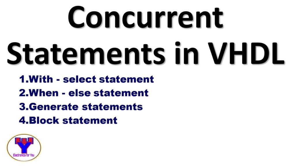 Concurrent statements in VHDL,